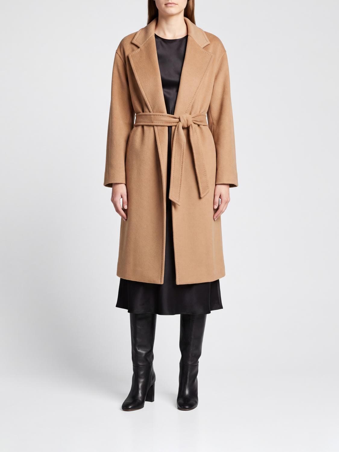 Max Mara Belted Robe Coat in 100% Pure Cashmere