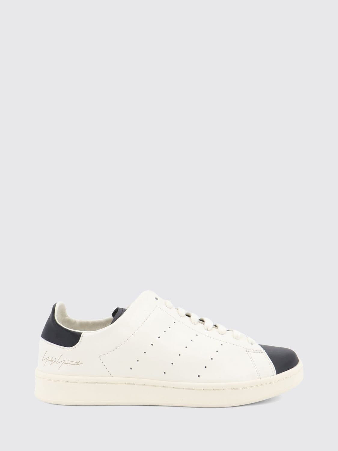 Y-3 Diagonal Stan Smith Leather Sneakers with Low Top Design and Round Toe