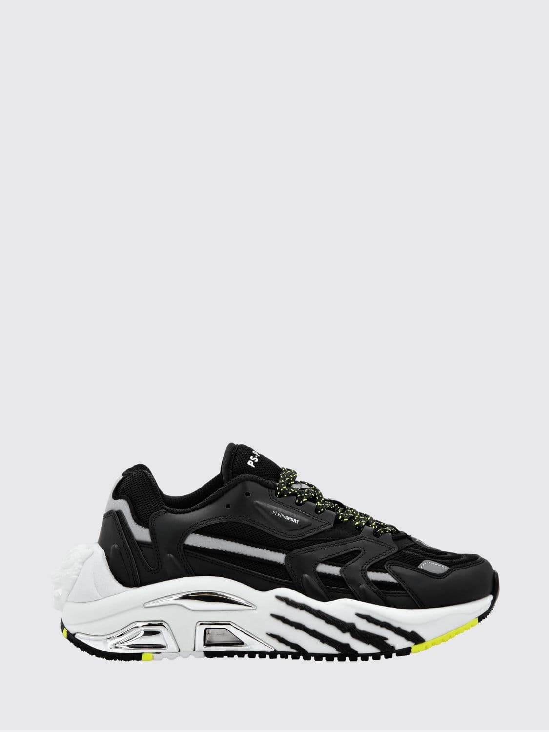 Plein Sport PS. Project Gen. X-01 Sneakers in Leather and Mesh with Bicolor Design