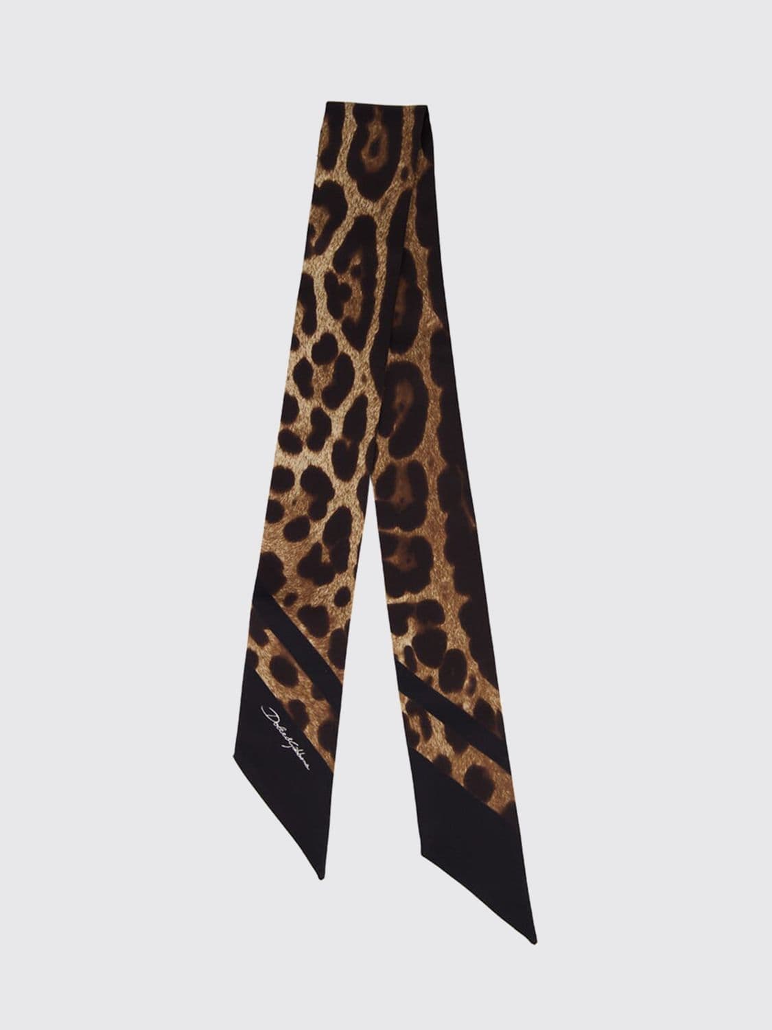 Dolce & Gabbana Animal Print Silk Bandeau · OS