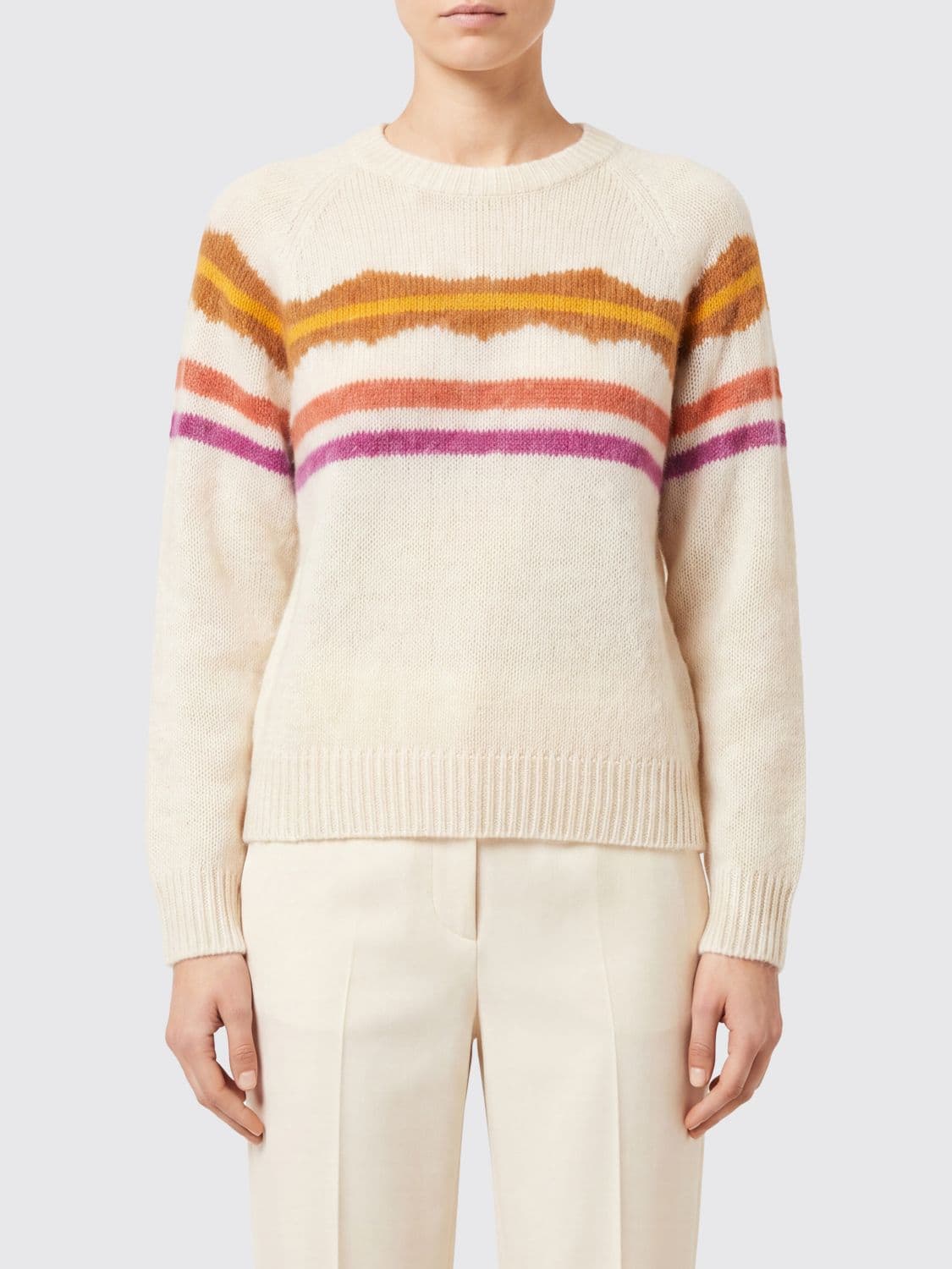Isabel Marant Etoile Striped Mohair and Wool-Blend Crewneck Jumper