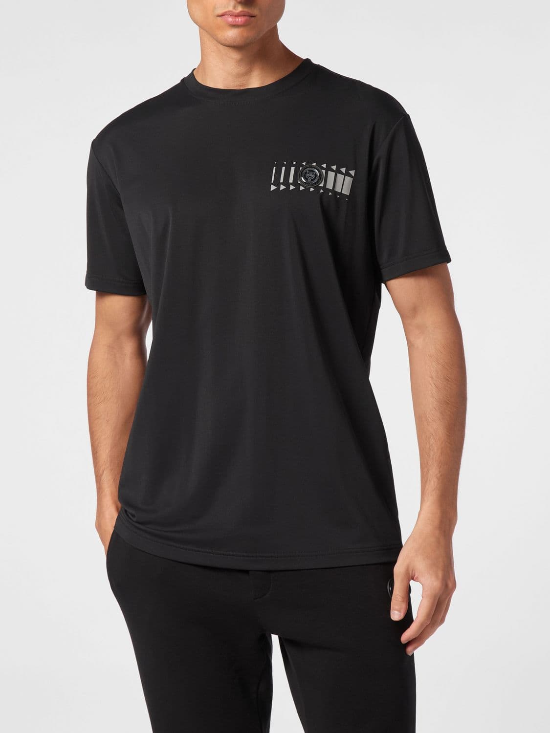 Plein Sport Jersey T-shirt with Back Logo Print