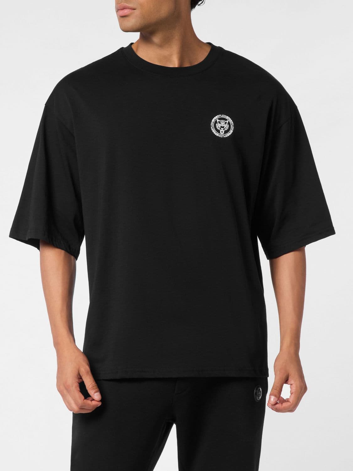 Plein Sport Relaxed Fit Jersey T-shirt with Logo Print
