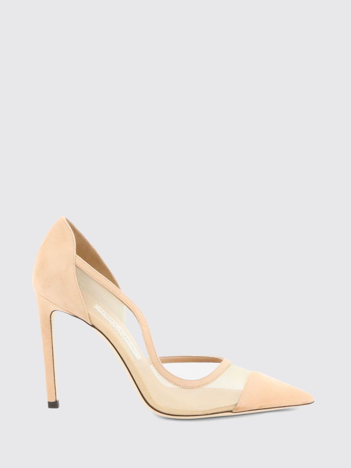 Jimmy Choo Brigitte Mesh and Suede Pumps with High Stiletto Heel