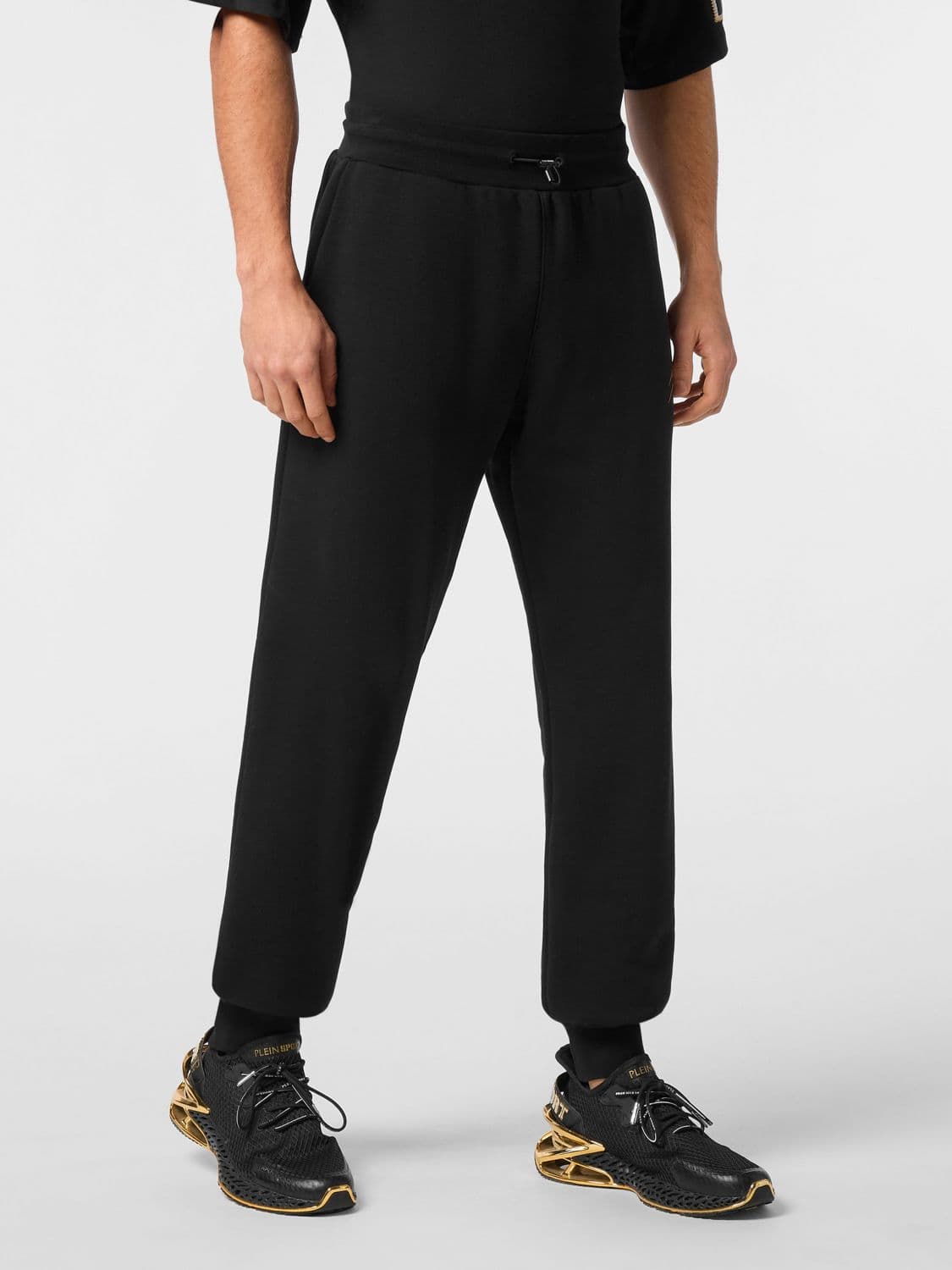 Plein Sport Cotton Jersey Jogging Trousers with Elasticated Drawstring Waist