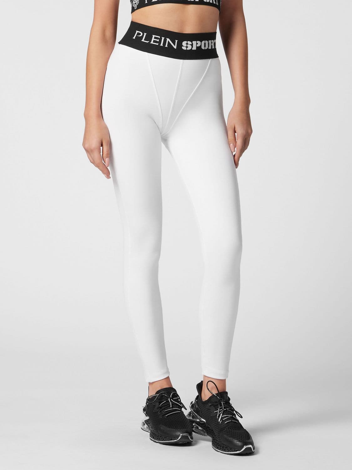 Plein Sport High-Waisted Skinny Leggings in Technical Stretch Fabric