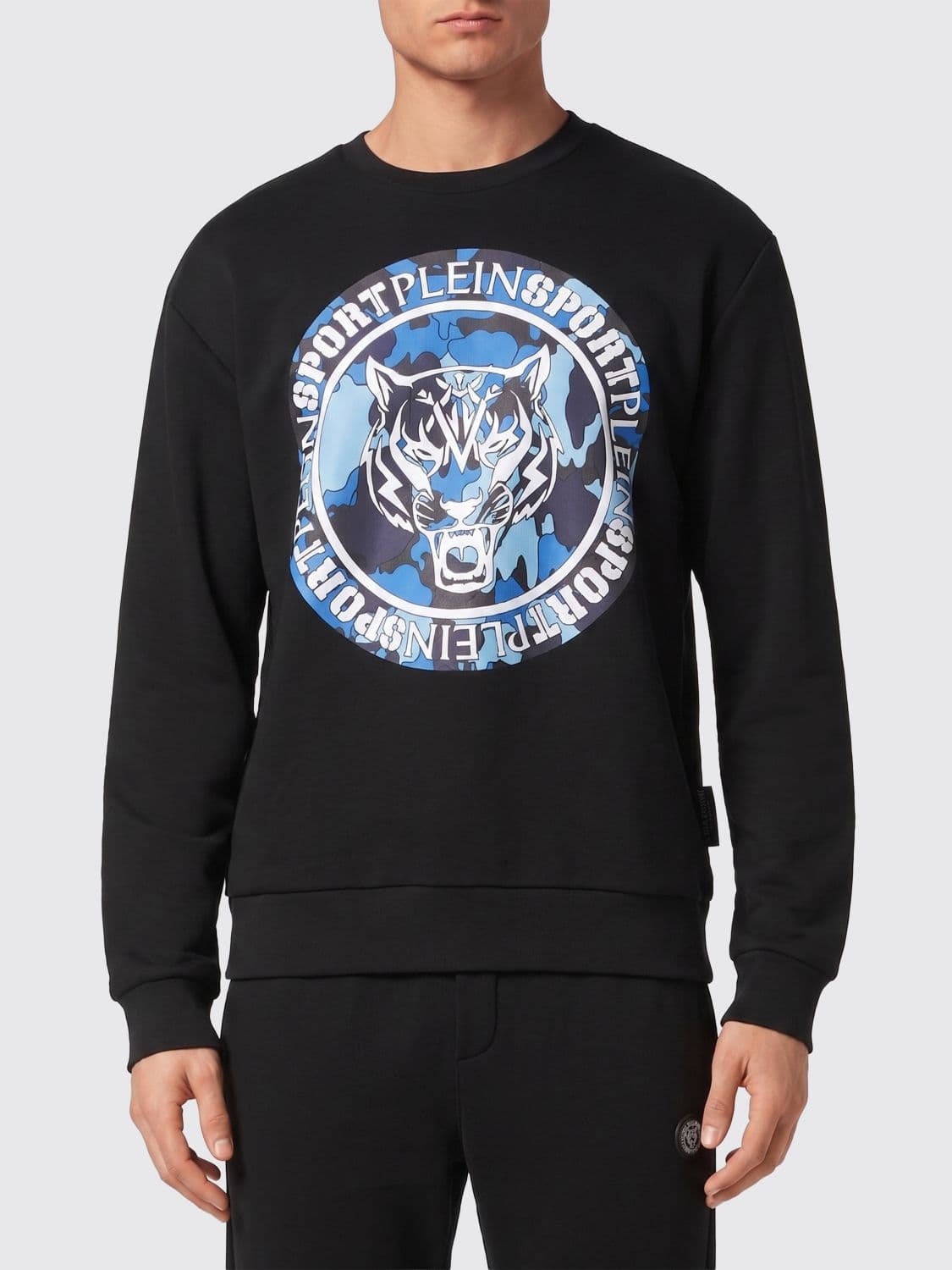 Plein Sport Dropped Shoulder Printed Logo Cotton Jumper