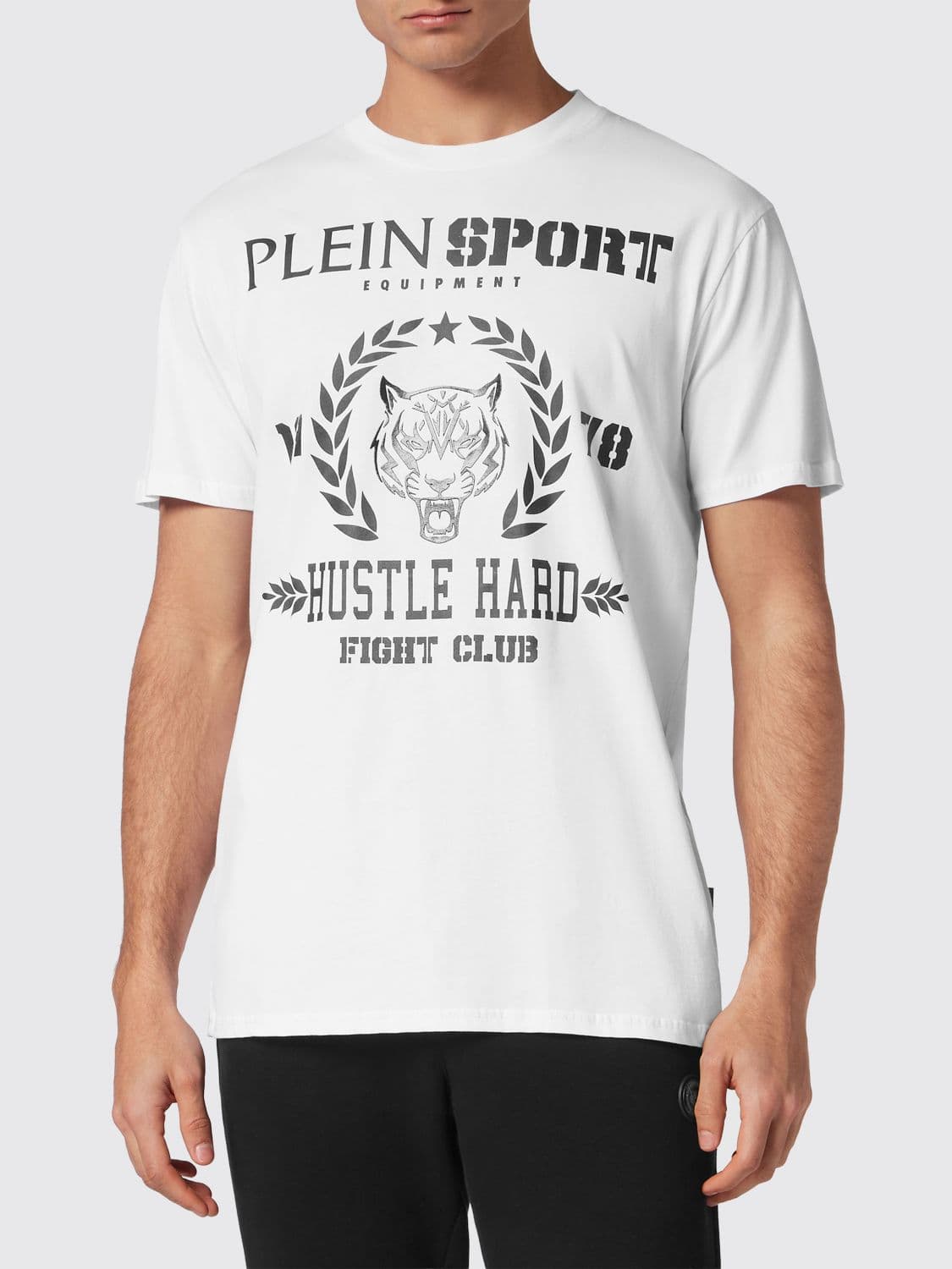 Plein Sport Contrasting Graphic Print Cotton T-Shirt