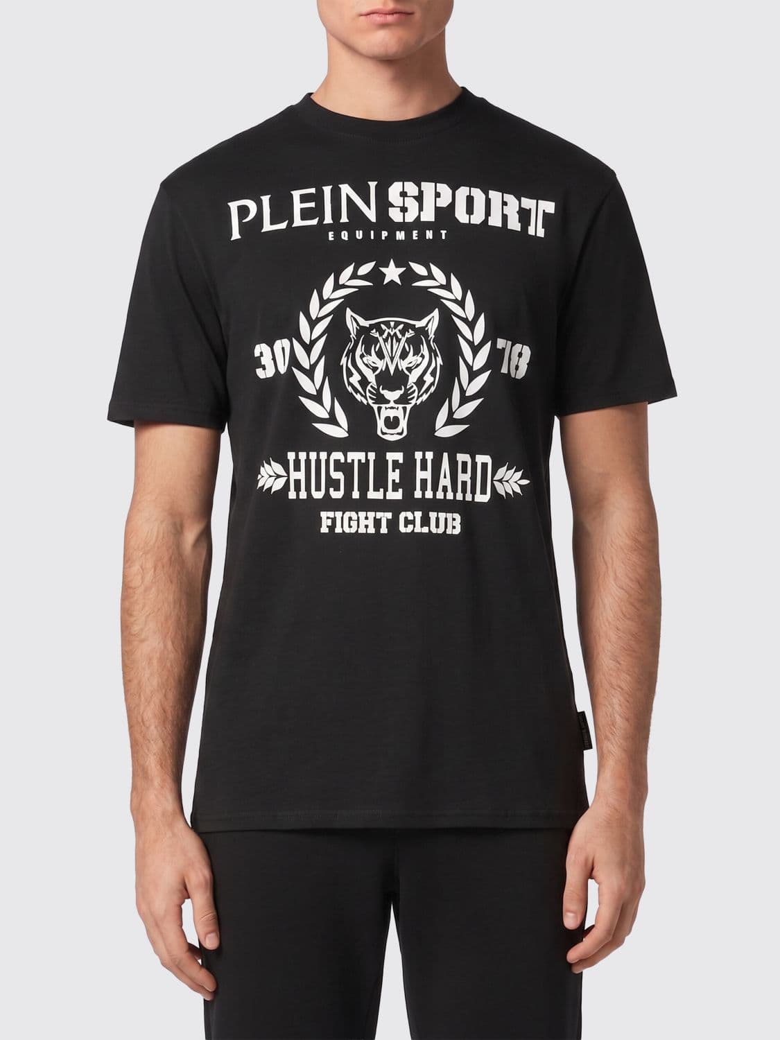 Plein Sport Contrasting Graphic Print Cotton T-Shirt