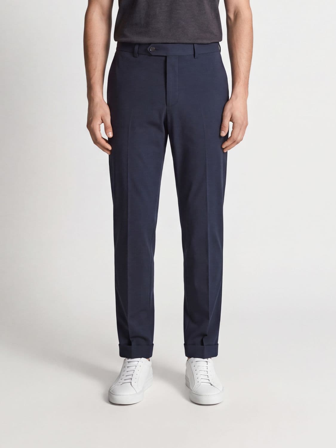 Rrd Jo Terzilight Slim Fit Wool Blend Chino Trousers with Welt Pockets