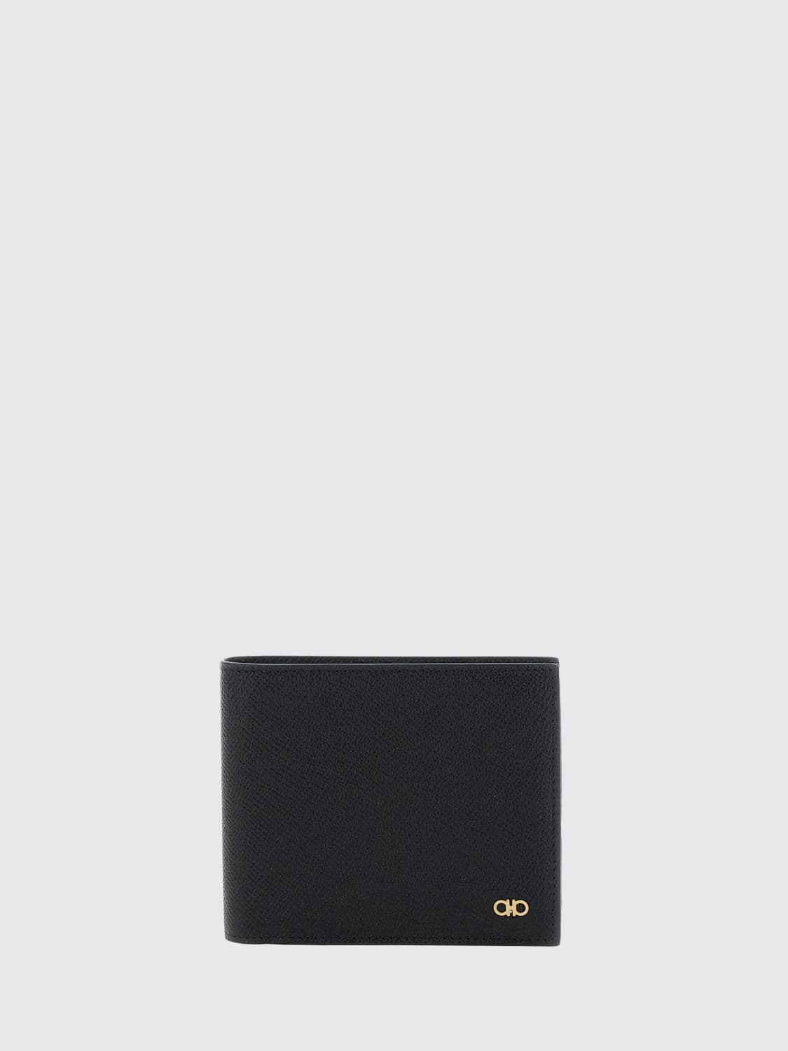 Ferragamo Gancini Bifold Wallet in Grained Calf Leather