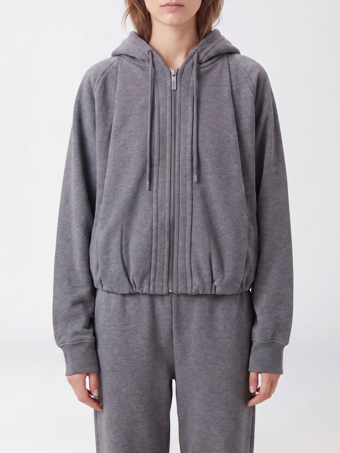 Sportmax Zipped Cotton Hoodie