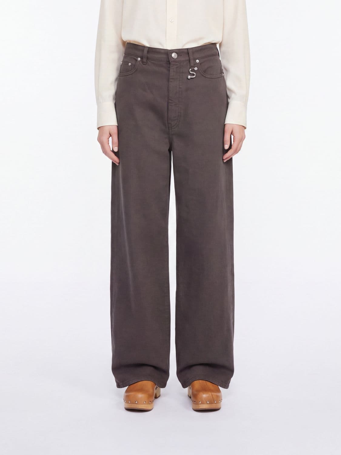 Sportmax Mid-Rise Wide-Leg Jeans in Cotton Denim
