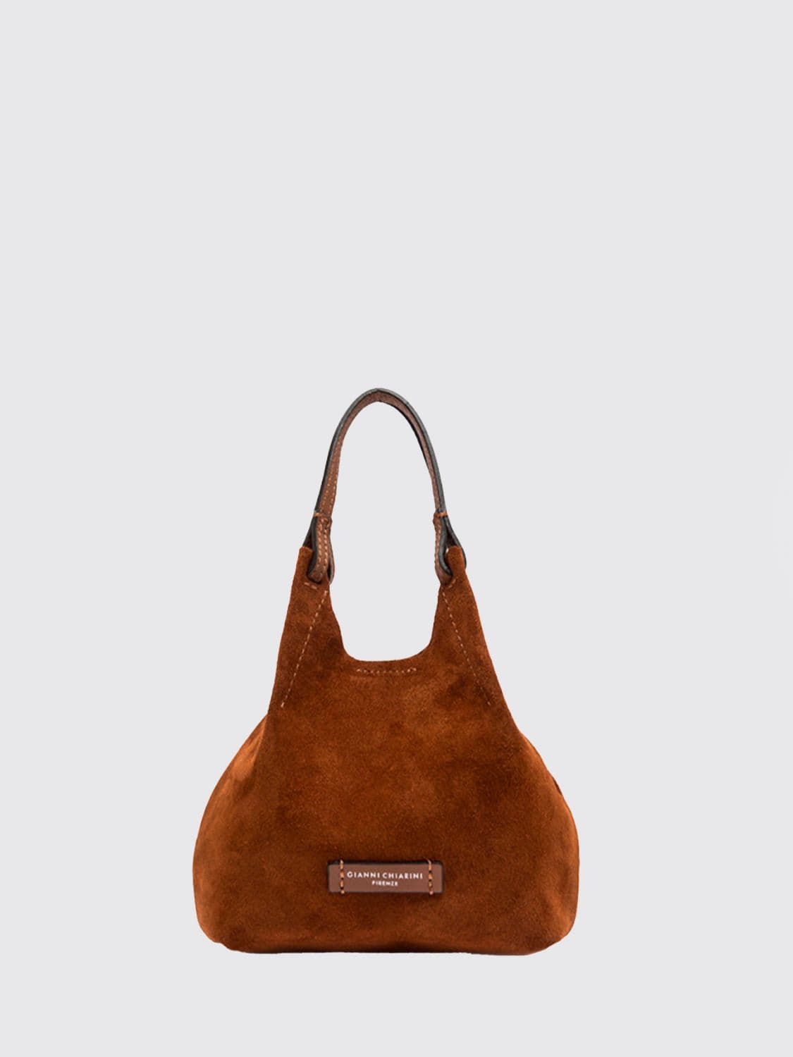 Gianni Chiarini Dua Mini Suede Calfskin Handbag with Double Handle · OS