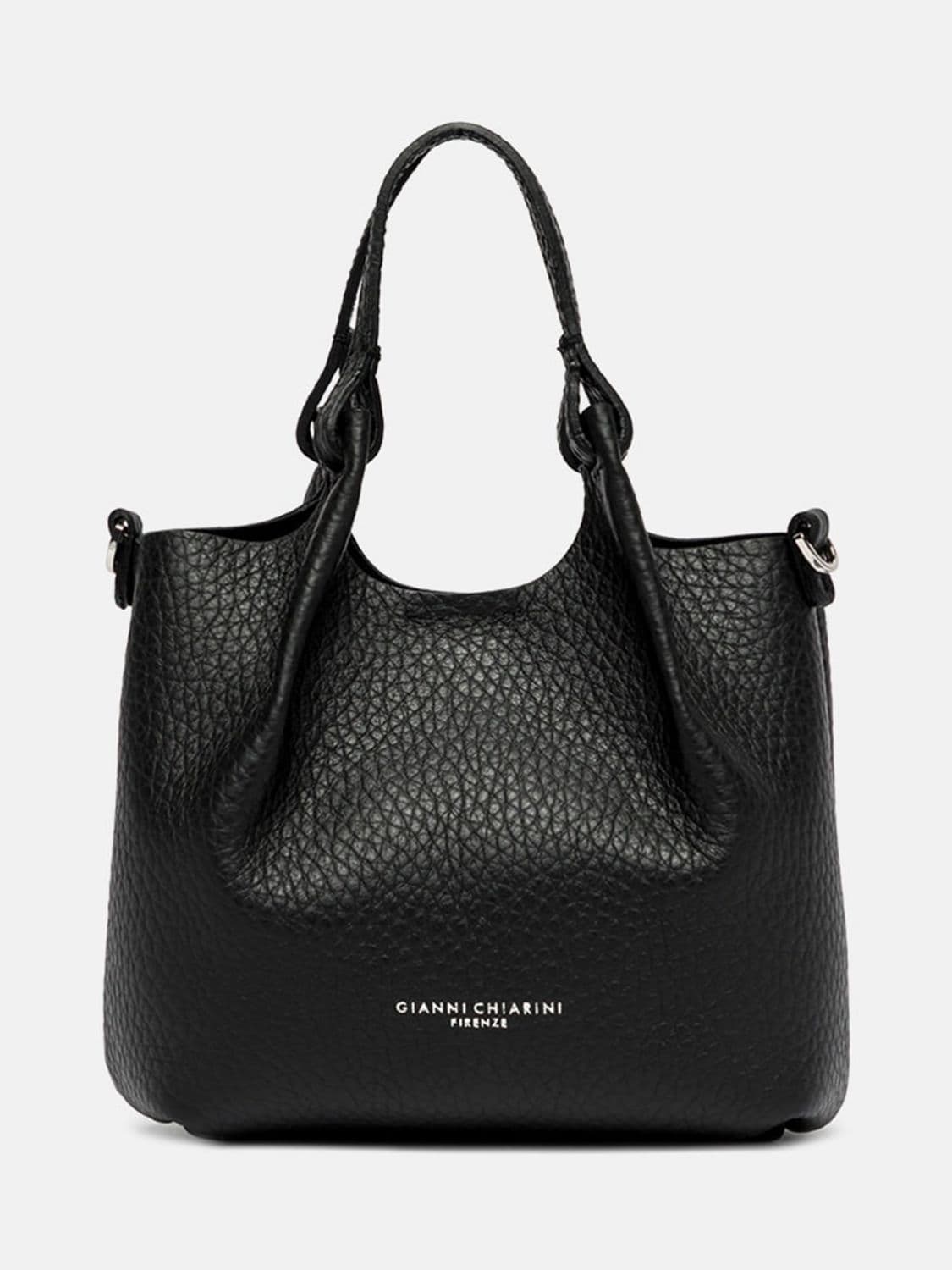 Gianni Chiarini Dua Mini Hammered Leather Handbag with Double Handle