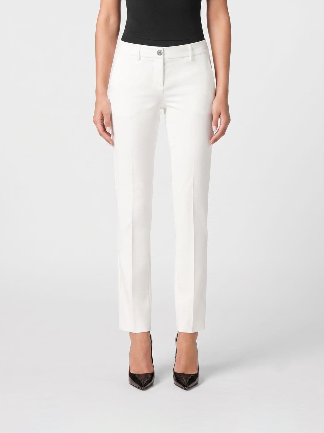 Philipp Plein Low-Rise Skinny Cady Trousers with Slant Pockets