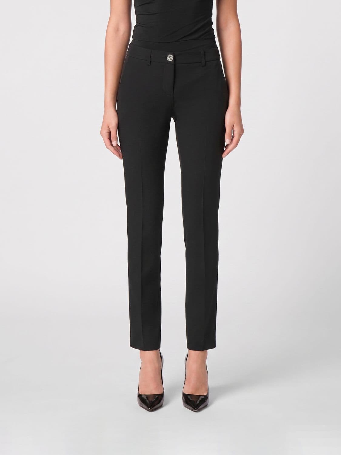Philipp Plein Low-Rise Skinny Cady Trousers with Slant Pockets