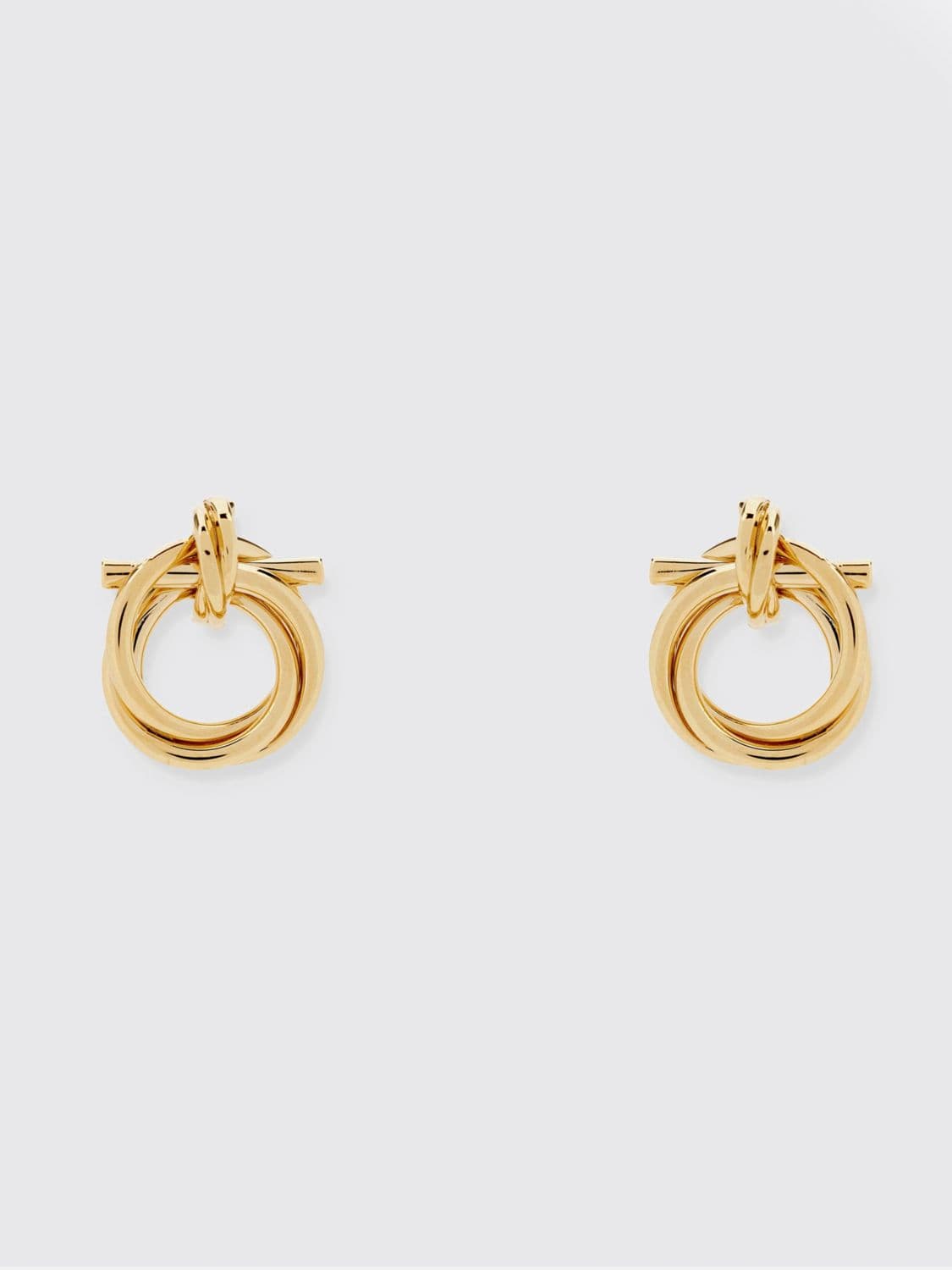 Ferragamo Gancini Stud Earrings in Brass · OS