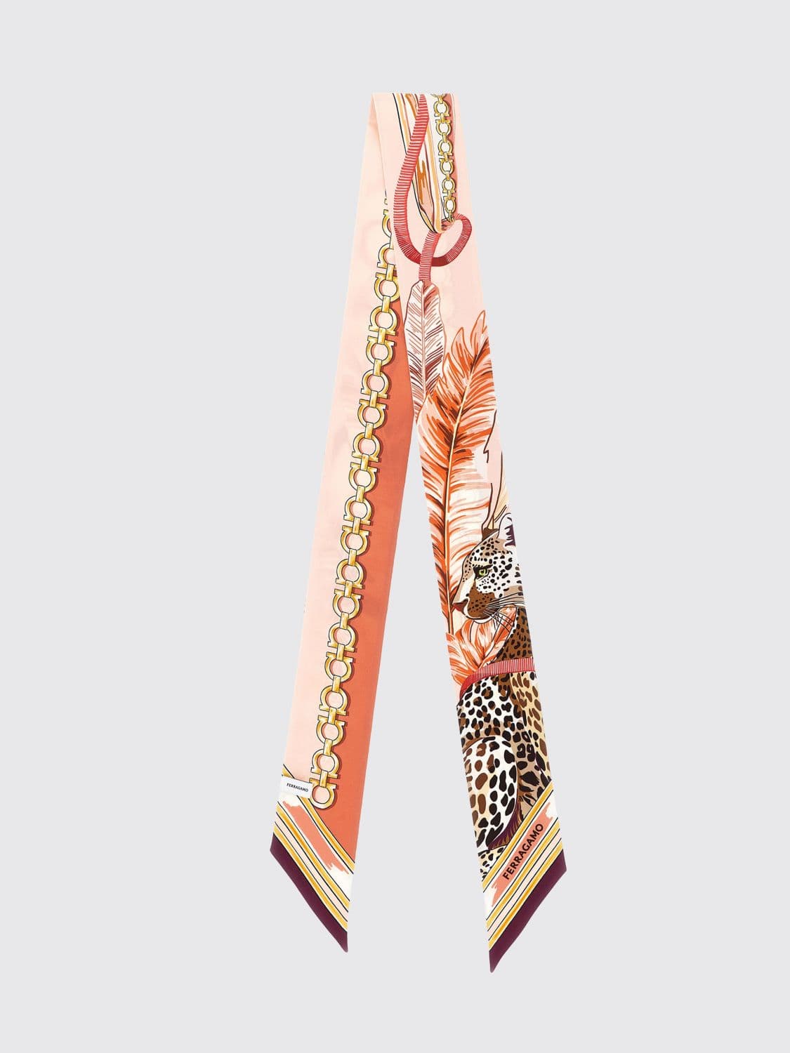 Ferragamo Gancini Graphic Print Silk Bandeau · OS
