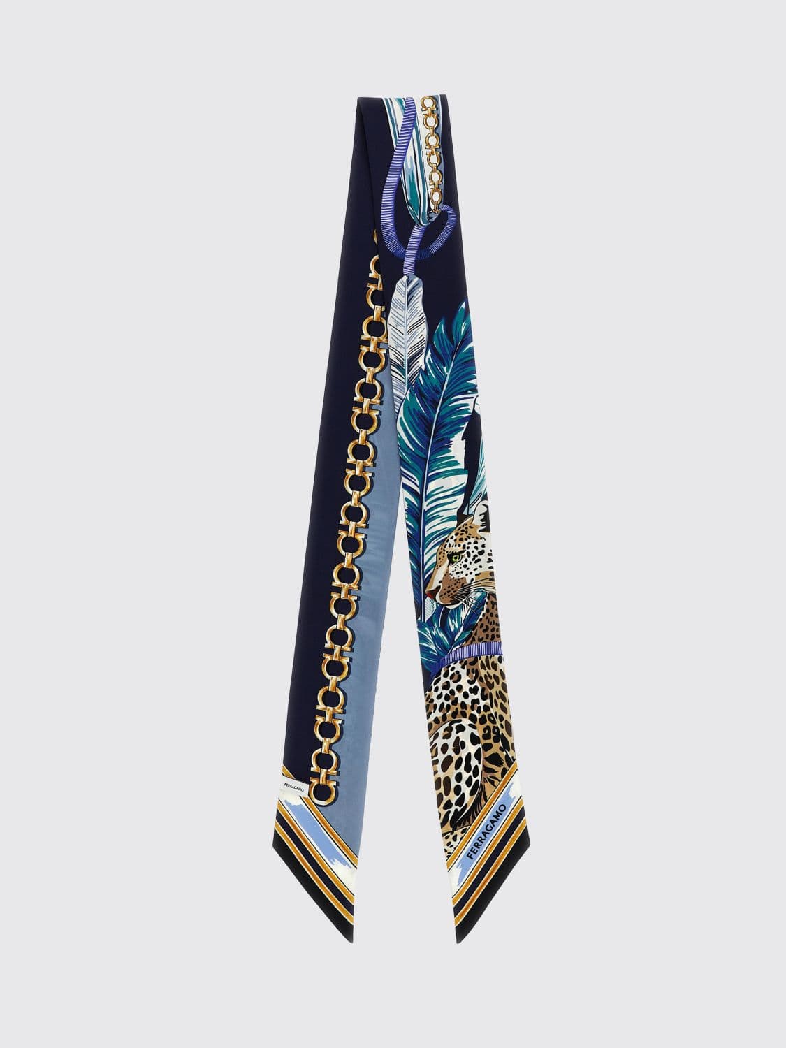 Ferragamo Gancini Graphic Print Silk Bandeau