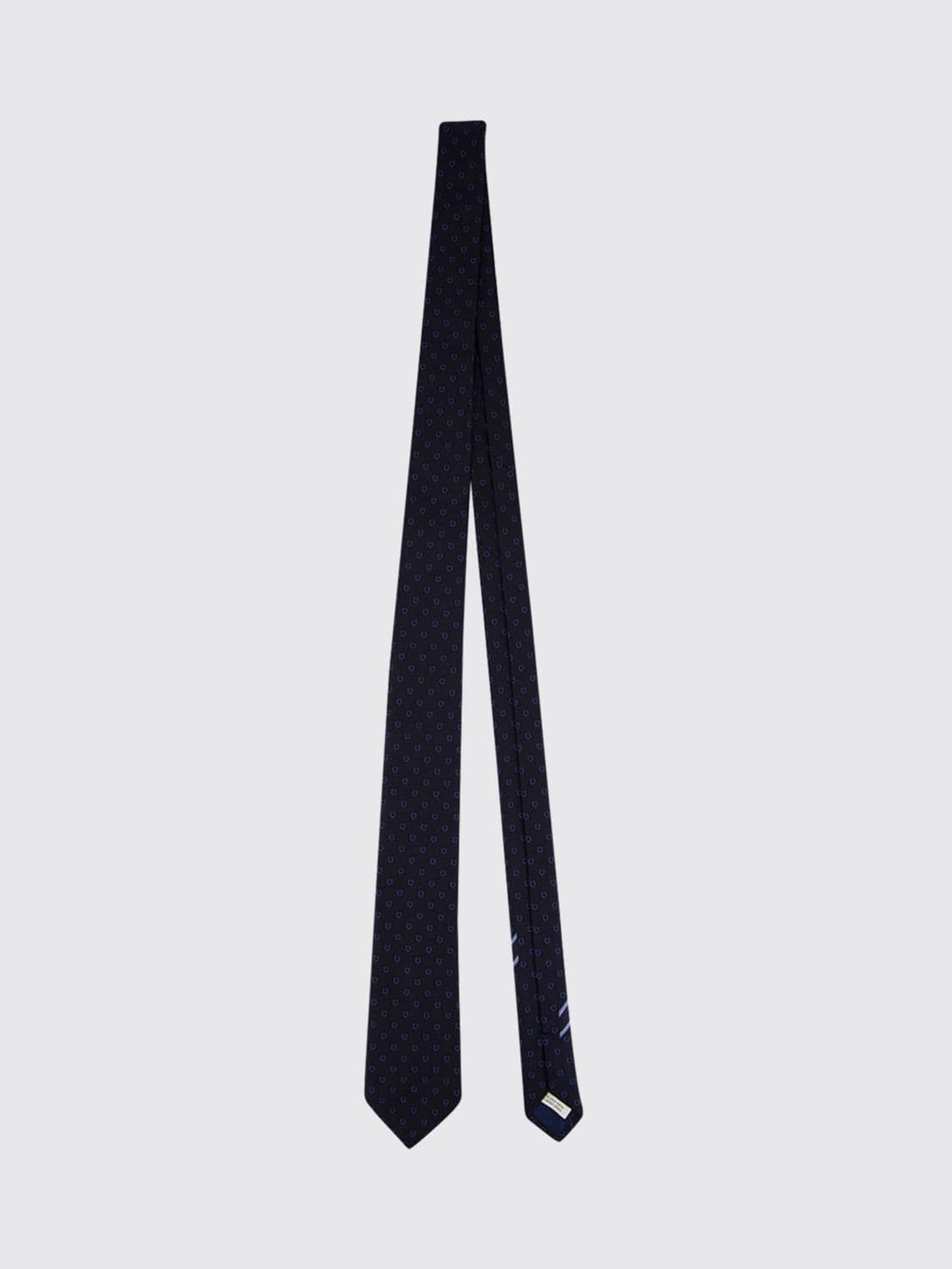 Ferragamo Gancini Monogram Organic Silk Tie · OS
