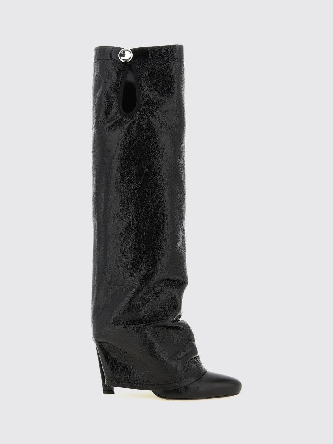 The Attico Leon Knee-High Boots in Calfskin Leather with High Heel