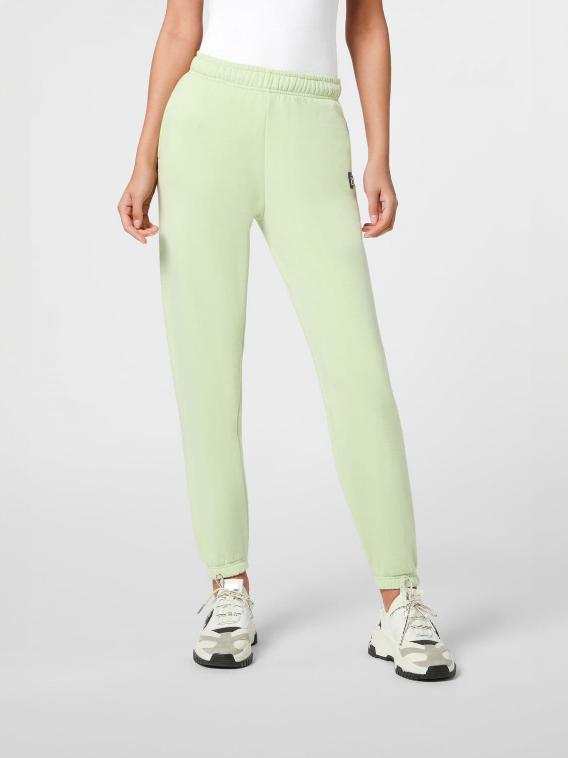 Philipp Plein Cotton Jersey Jogging Trousers with Applied Hexagon Logo