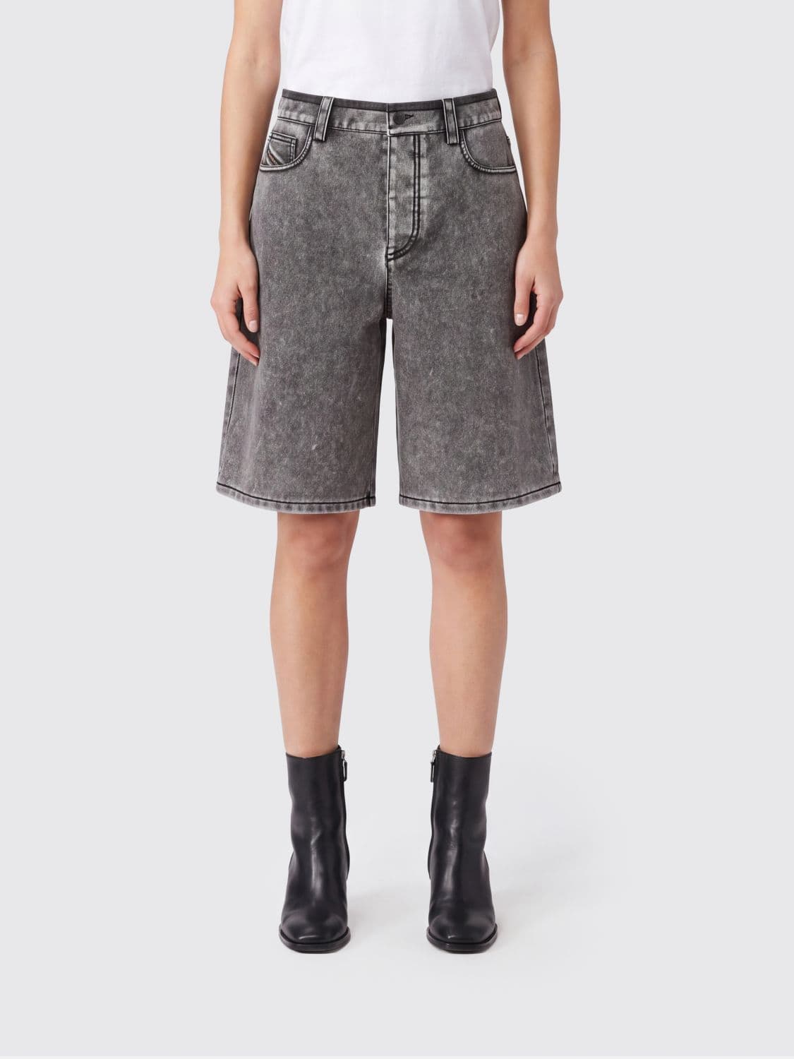 Diesel Shorts Woman color Grey · 42