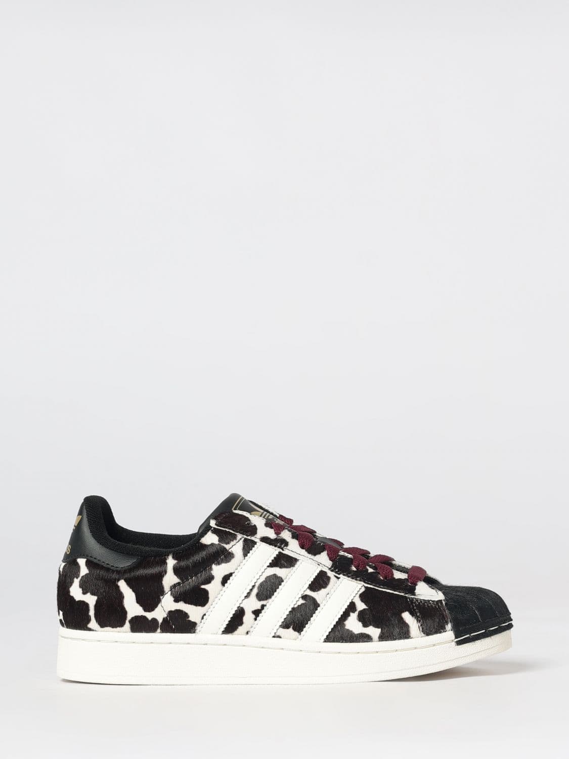 Adidas Originals Superstar II Trainers in Leather and Pony Hair with Animal Print