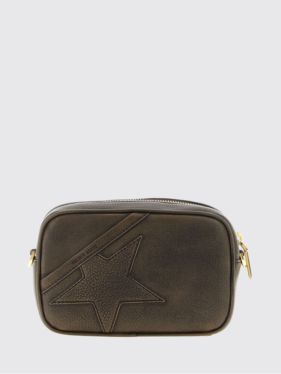 Golden Goose Mini Star Aged-Leather Camera Bag with Chain Strap · OS