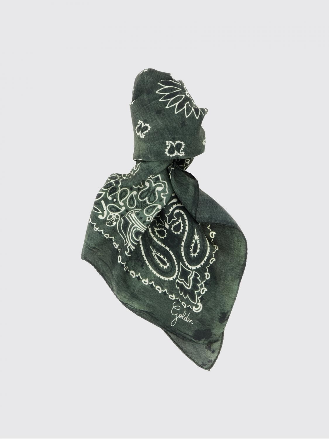 Golden Goose Square Silk Foulard with Abstract Bandana Print · OS