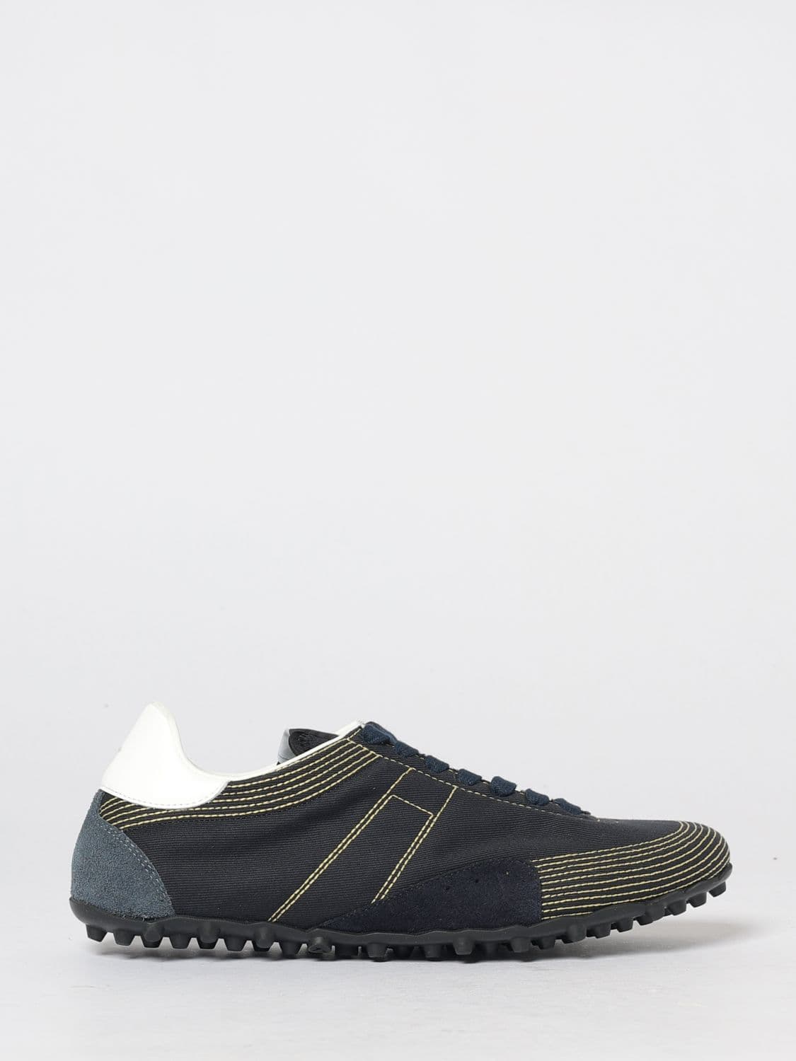 Maison Margiela Bicolour Sprinters Trainers in Leather and Twill with Serrated Sole