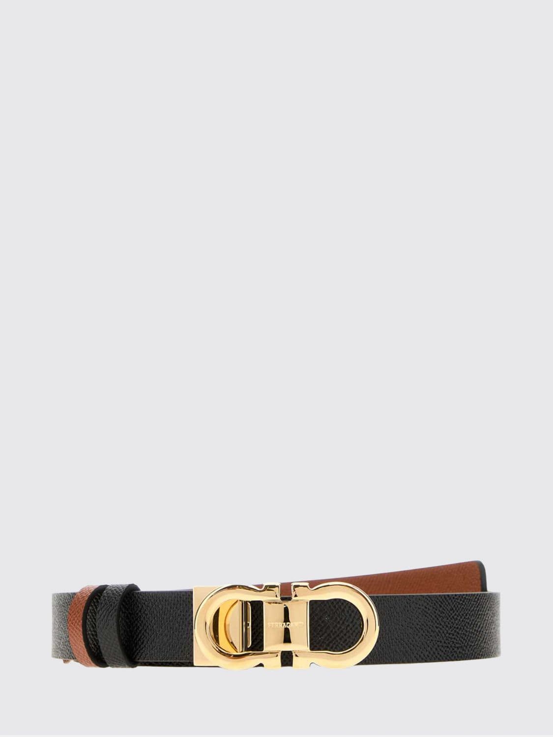 Ferragamo Leather Belt with Gancini Buckle