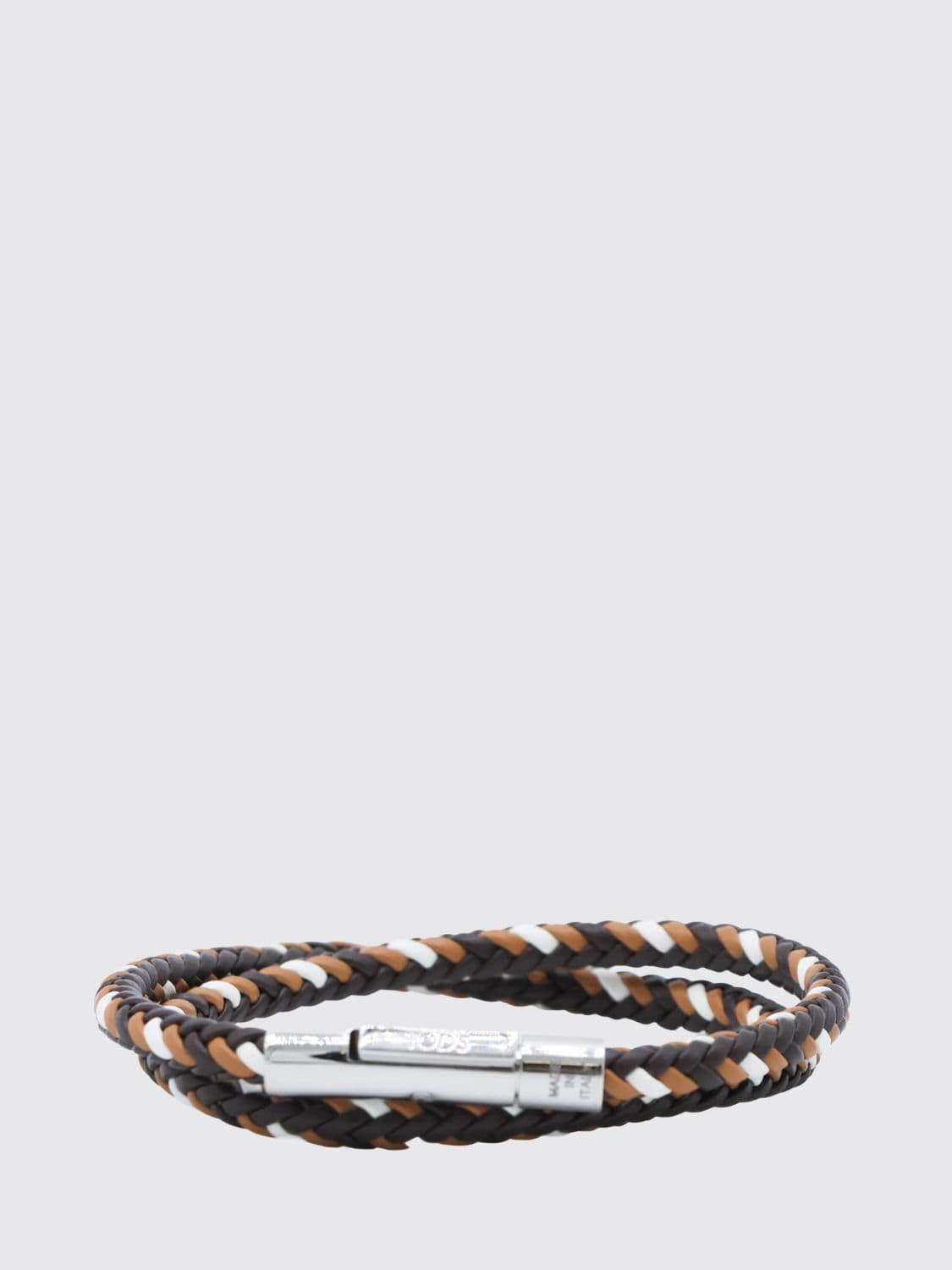 Tod's Woven Calfskin Leather Bracelet with Magnetic Clasp
