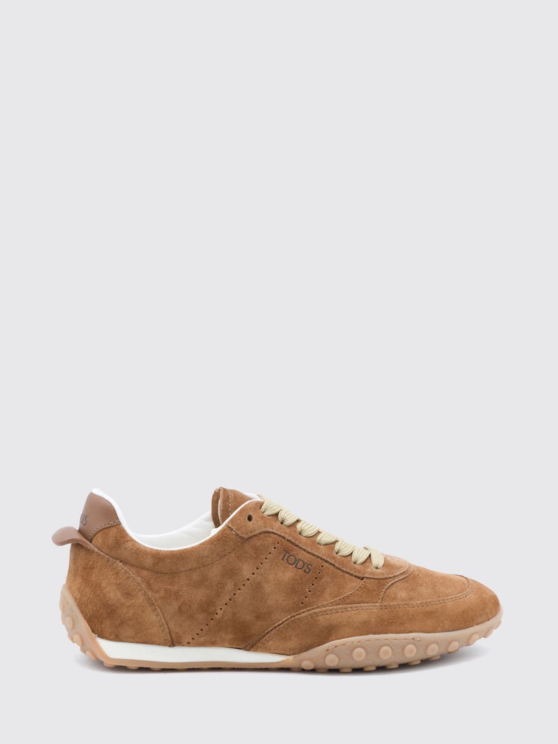 Tod's Suede Low-Top Sneakers with Gommini and Embossed Logo
