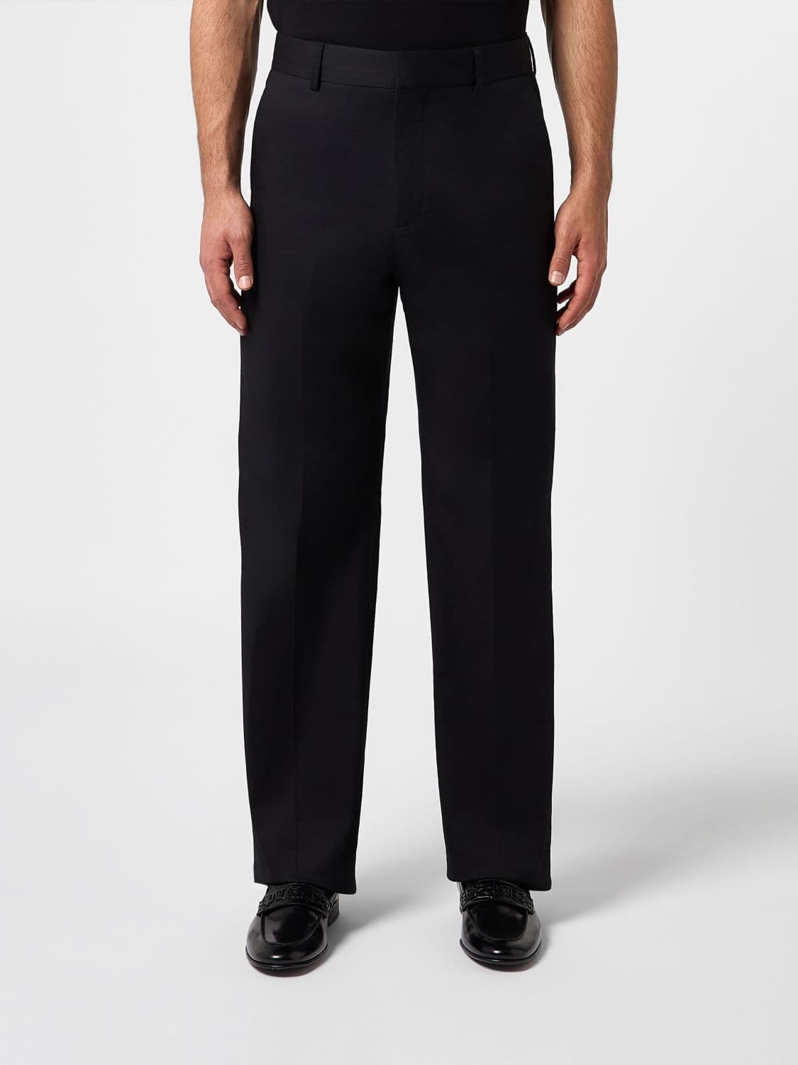 Philipp Plein Wide-Leg Tailored Crêpe Trousers with Belt Loops