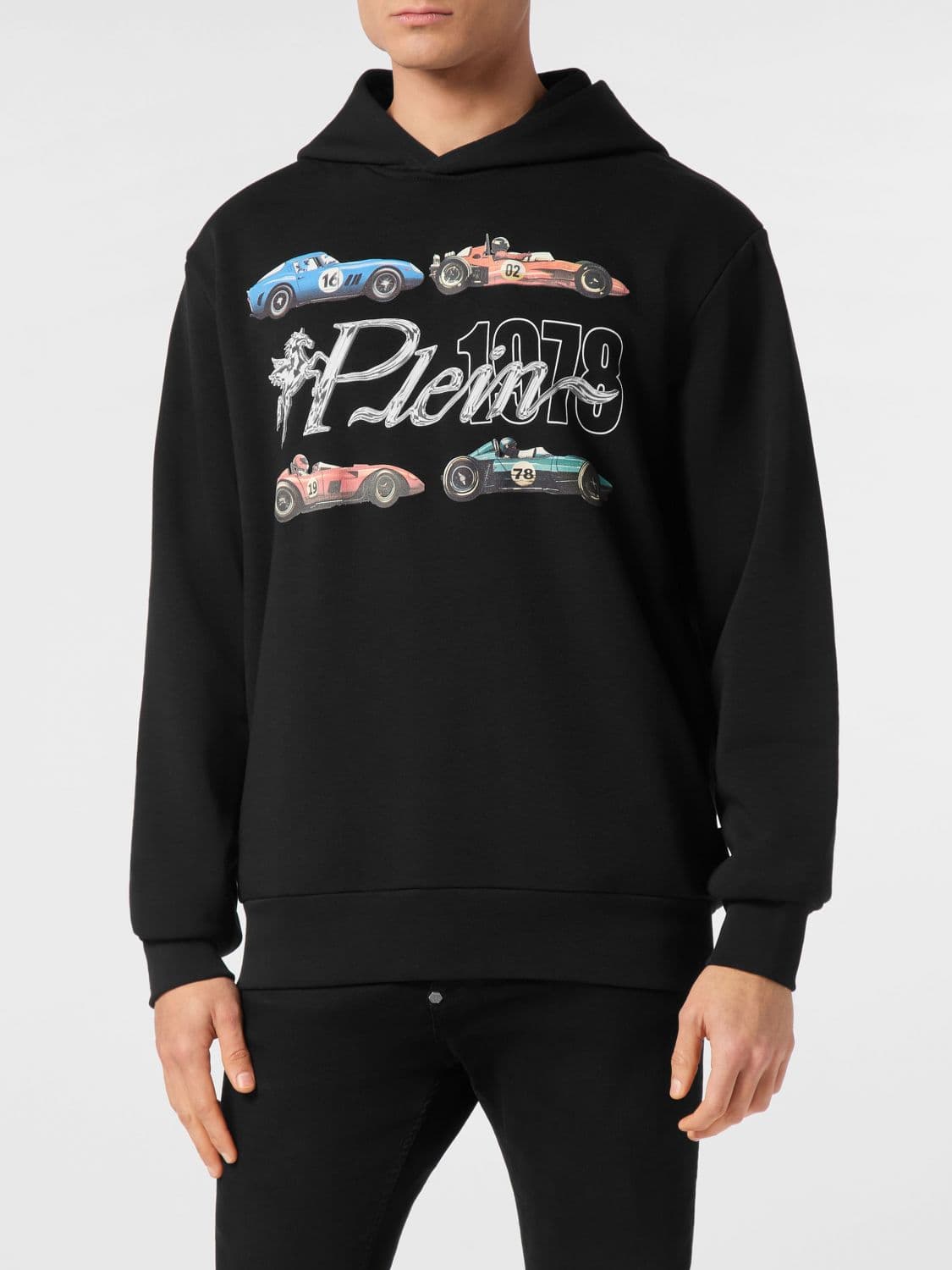 Philipp Plein Cotton Hoodie with Graphic Logo Print