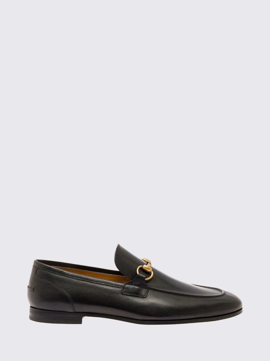 Gucci Smooth Calfskin Loafers with Horsebit Detail and Leather Sole