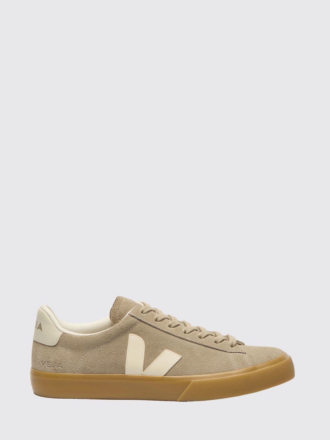 Veja Campo Low-Top Sneakers in Suede and O. T. Leather with V-Logo