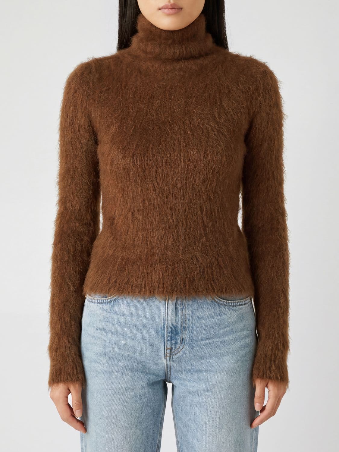 Dondup Slim Fit Alpaca and Mohair Blend Long-Sleeved Turtleneck Jumper