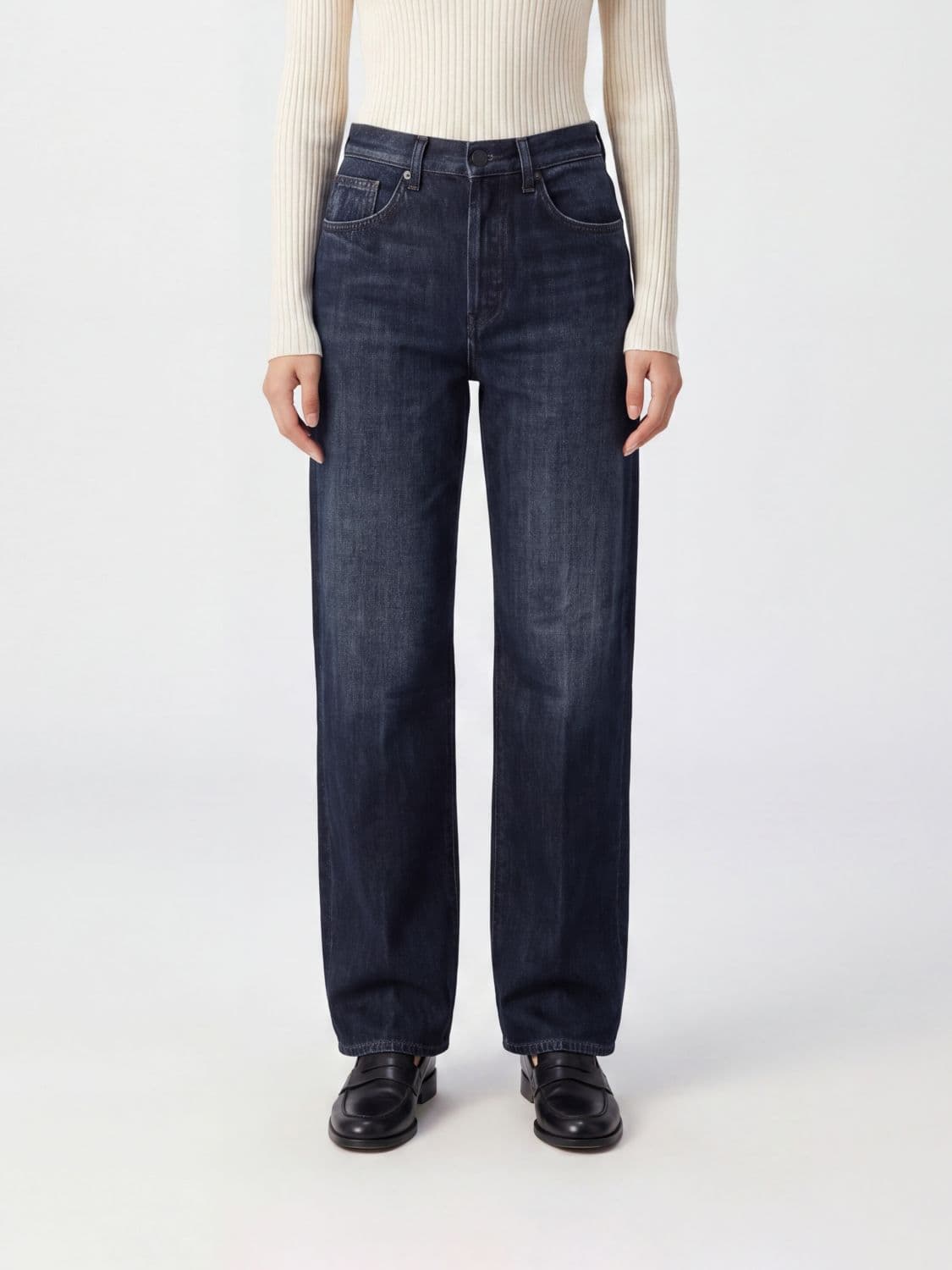 Dondup High-Waisted Wide-Leg Cotton and Lyocell Denim Jeans