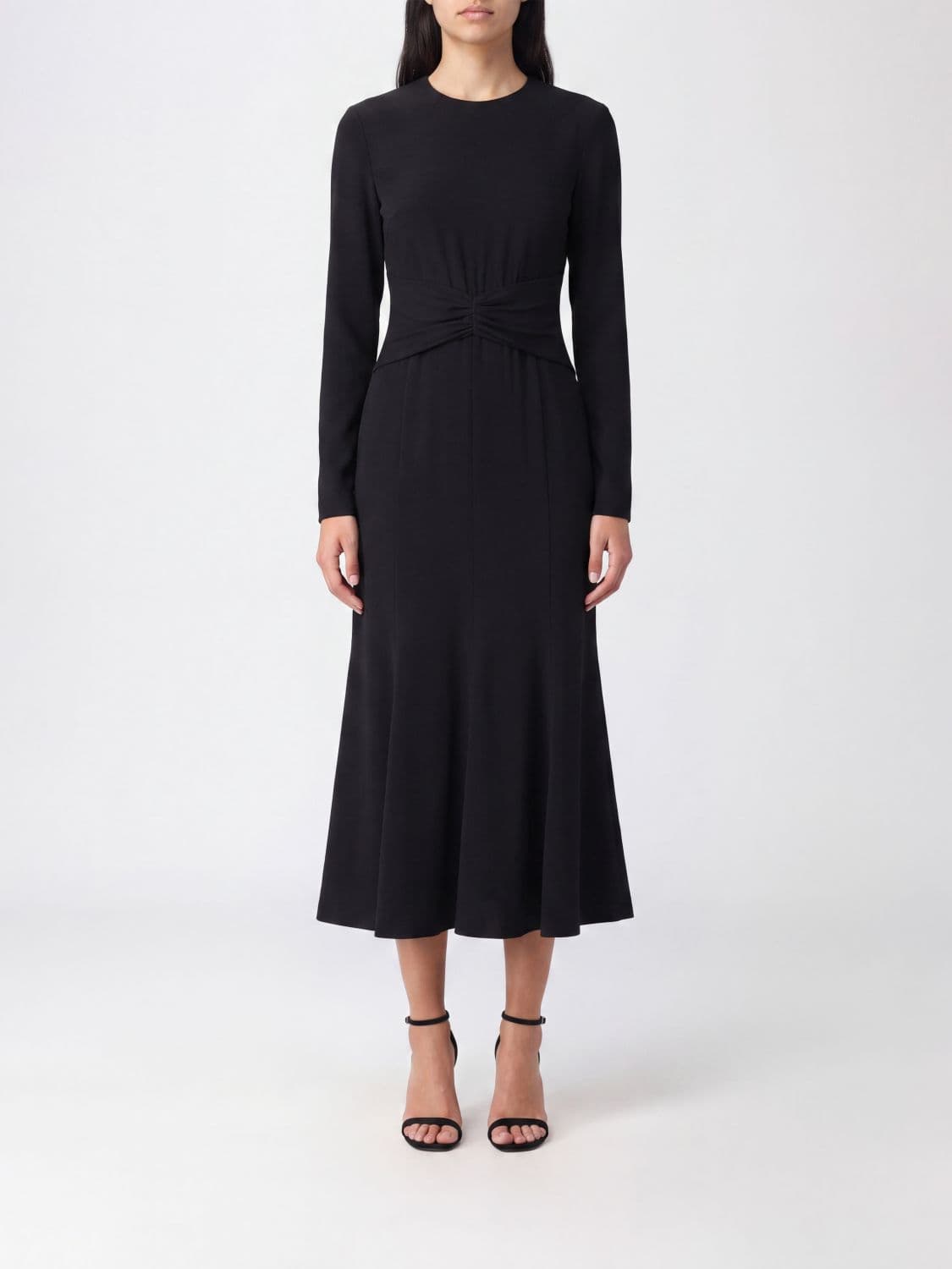 Alberta Ferretti Long-Sleeved A-Line Midi Ceremony Dress