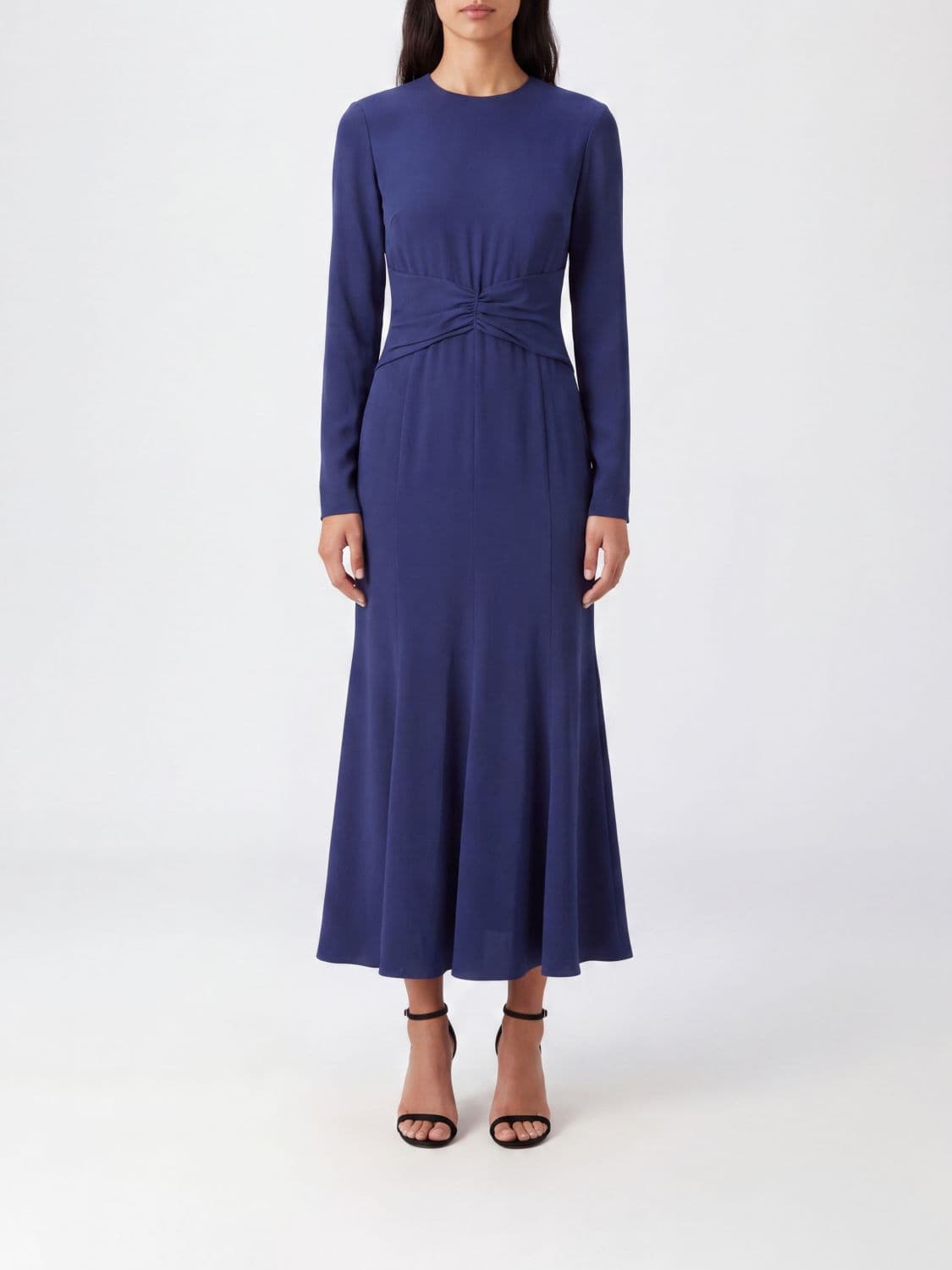 Alberta Ferretti Long-Sleeved A-Line Midi Ceremony Dress