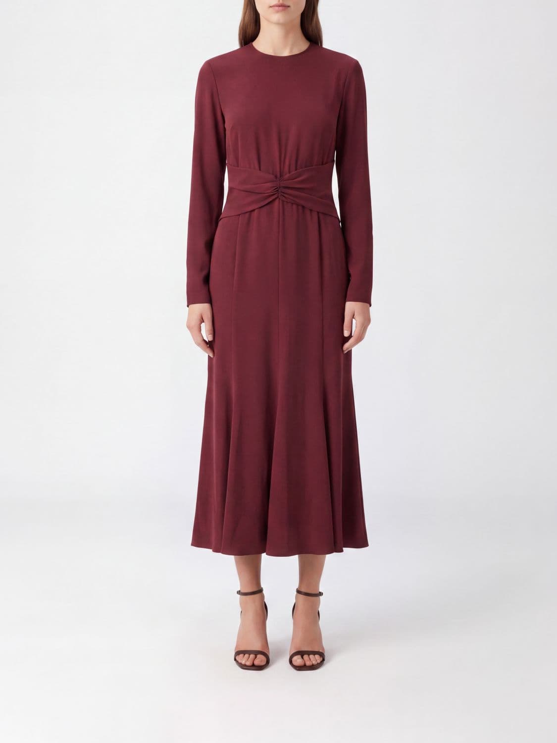 Alberta Ferretti Long-Sleeved A-Line Midi Ceremony Dress
