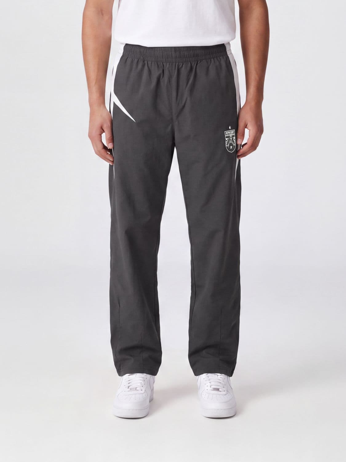 Represent Cotton-Blend Jogging Trousers with Elasticated Waist and Logo