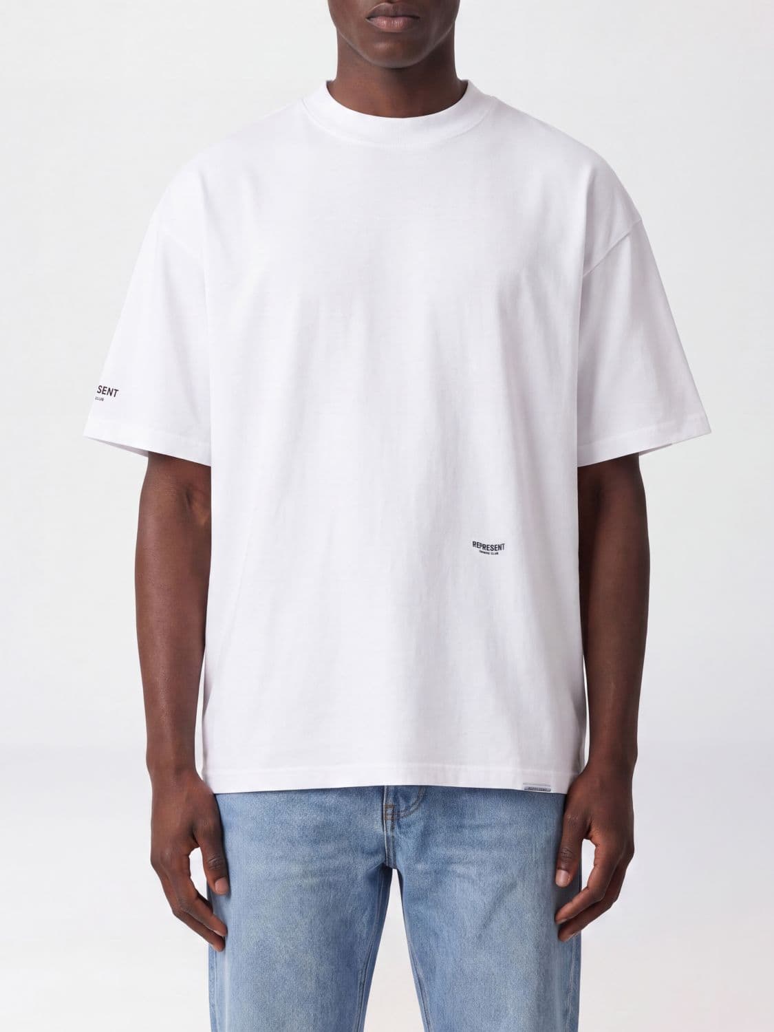 Represent Relaxed Fit Cotton T-shirt with Contrast Logo