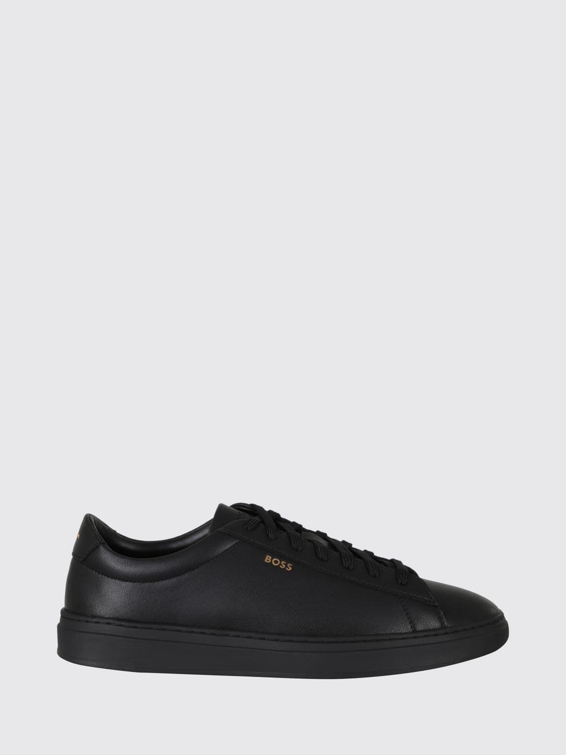 Boss Kieran Low-Top Trainers in Smooth Leather with Printed Logo