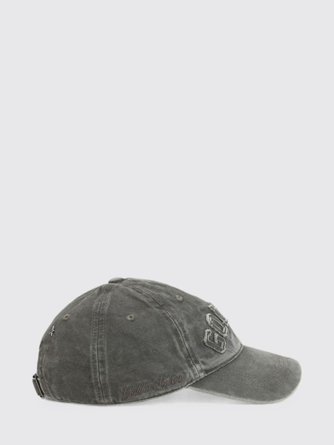 Golden Goose Denim Baseball Cap with Studs and Embroidered Logo · OS