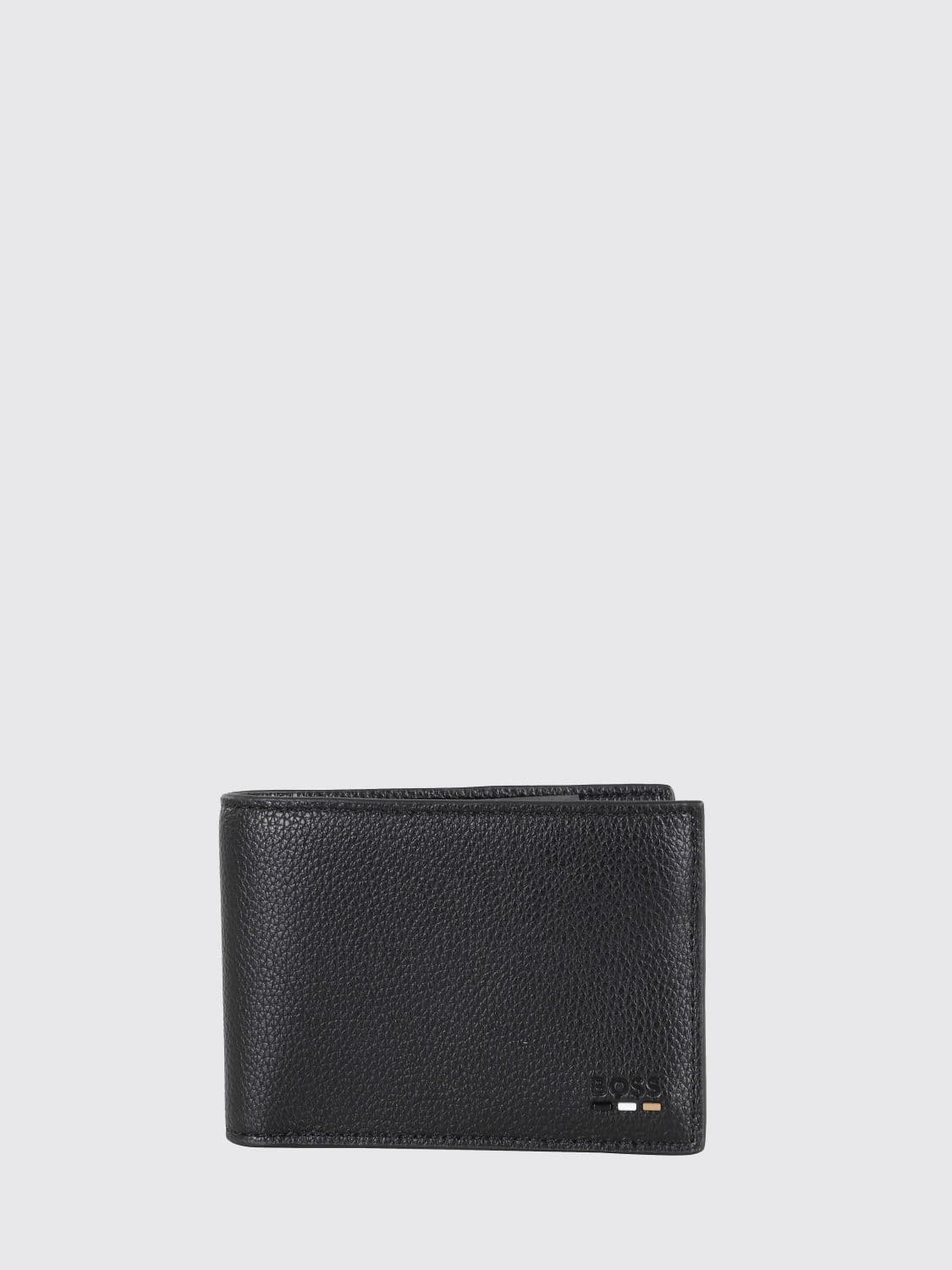 Boss Bifold Wallet in Synthetic Leather with Emed Logo and Card Slots · OS