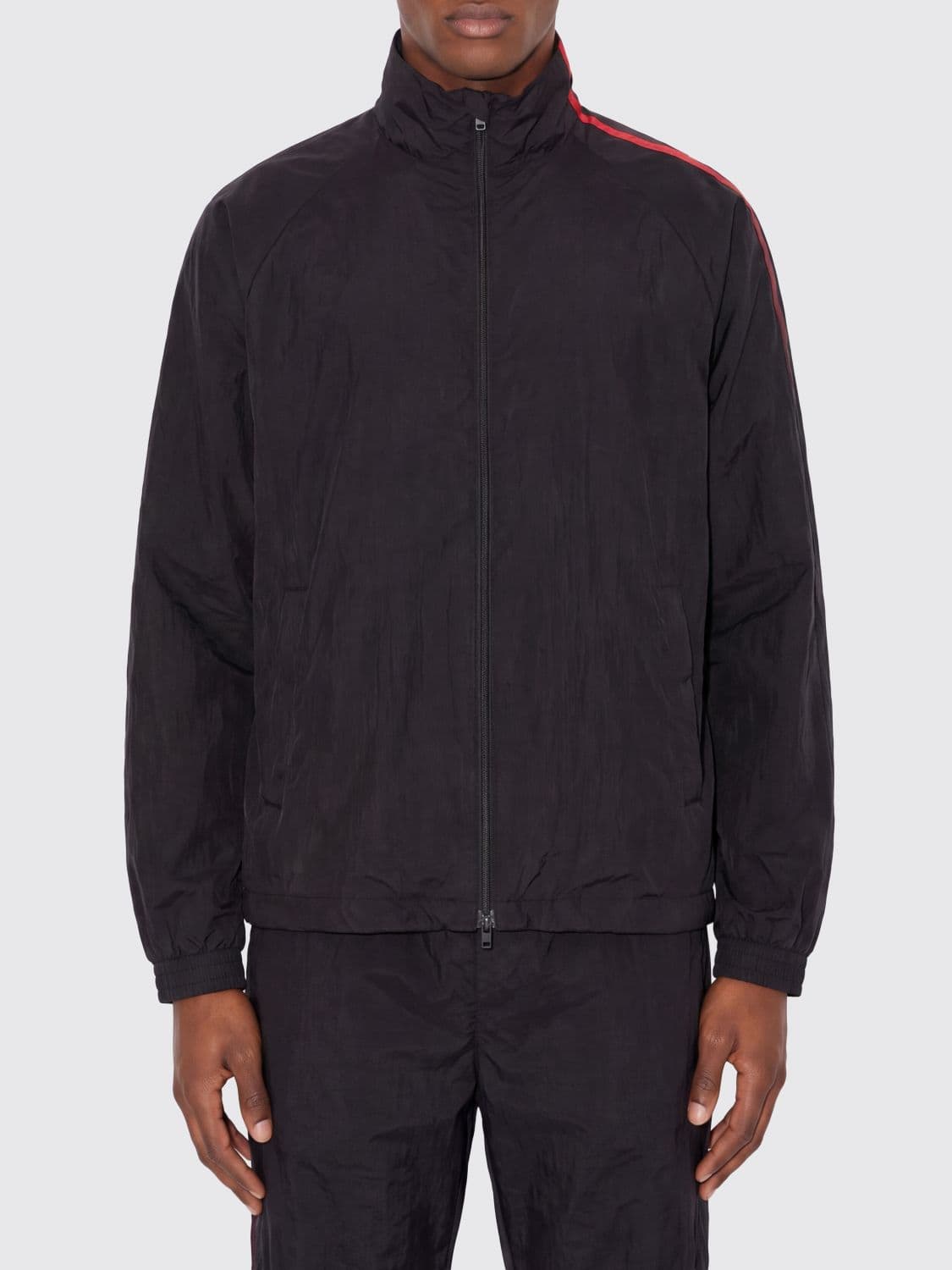 Y-3 Relaxed Fit Technical Fabric Sweatshirt with High Neck and Zip Closure